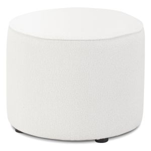 Repose-pied / pouf 'FLINCH' en tissu bouclé blanc