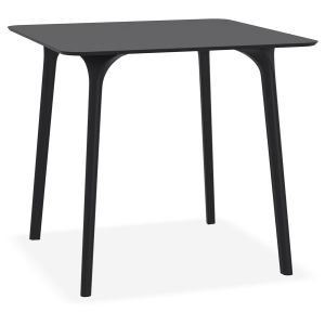 Table de terrasse carrée 'LAGOON' noire intérieur / extérieur - 80x80 cm