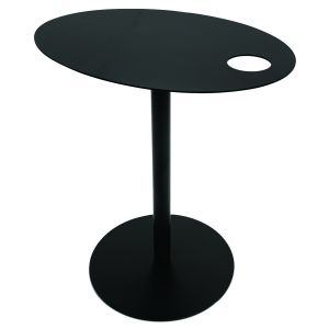 Table d'appoint ovale 'MASA' en métal noir