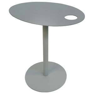 Table d'appoint ovale 'MASA' en métal gris