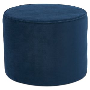 Pouf / repose-pied design 'MOSTRA' en velours bleu pétrole