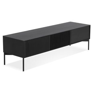 Meuble TV design 'MOVIE' en bois noir