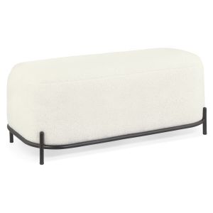 Banquette design 'ORSO BENCH' en tissu bouloché beige