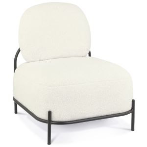 Fauteuil 'ORSO LOUNGE' en tissu bouloché beige