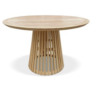 Table à manger ronde 'PERI' en bois naturel - ø 120 cm