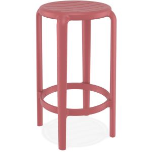Tabouret de jardin mi-hauteur 'PEYA MINI' rouge en matière plastique