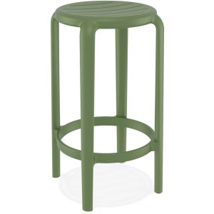 Tabouret de jardin mi-hauteur 'PEYA MINI' vert en matière plastique