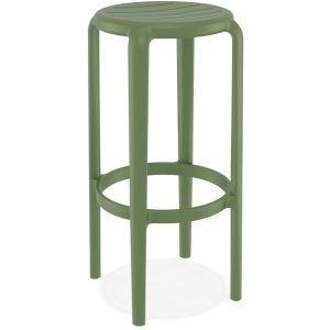 Tabouret de bar intérieur / extérieur 'PEYA' vert en matière plastique