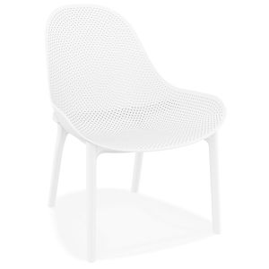 Fauteuil lounge de jardin perforé 'SILO' blanc design