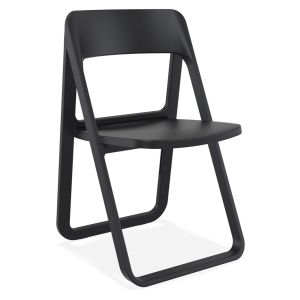 Chaise pliable intérieur / extérieur 'SLAG' en matière plastique noire