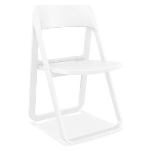Chaise pliable intérieur / extérieur 'SLAG' en matière plastique blanche