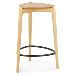 Tabouret de snack mi-hauteur 'TIARA MINI' en frêne naturel