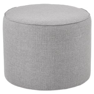 Repose-pied / pouf 'TULIP' en tissu gris