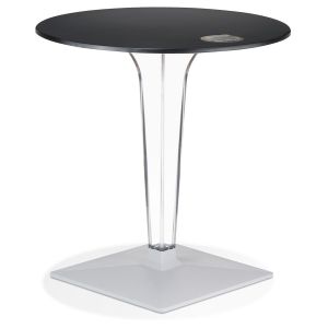 Table de terrasse ronde 'VOCLUZ' noire intérieur/extérieur - Ø 68 cm