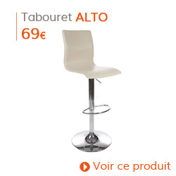 Déco d'automne - Tabouret de bar design ALTO crème