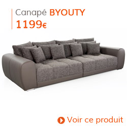 Déco d'automne - Canapé droit BYOUTY taupe