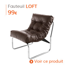 Déco d'automne - Fauteuil lounge LOFT brun