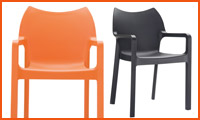 Chaise de jardin VIVA orange - Alterego Design