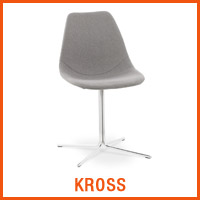 Chaise KROSS grise - Nouveaute Alterego