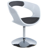 Fauteuil design SPACE blanc/noir - Alterego Design