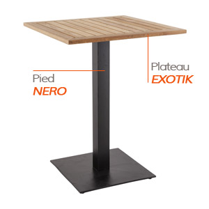 Pied NERO et plateau EXOTIK - Table composée Alterego